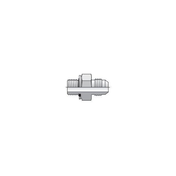 Parker Triple-Lok 37 Deg Flare 45 Deg Male Elbow Male JIC 37 Deg to Male NPTF Pipe, Steel, VTX 12-8 VTX-S - main